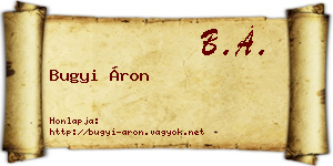 Bugyi Áron névjegykártya