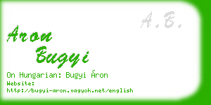 aron bugyi business card